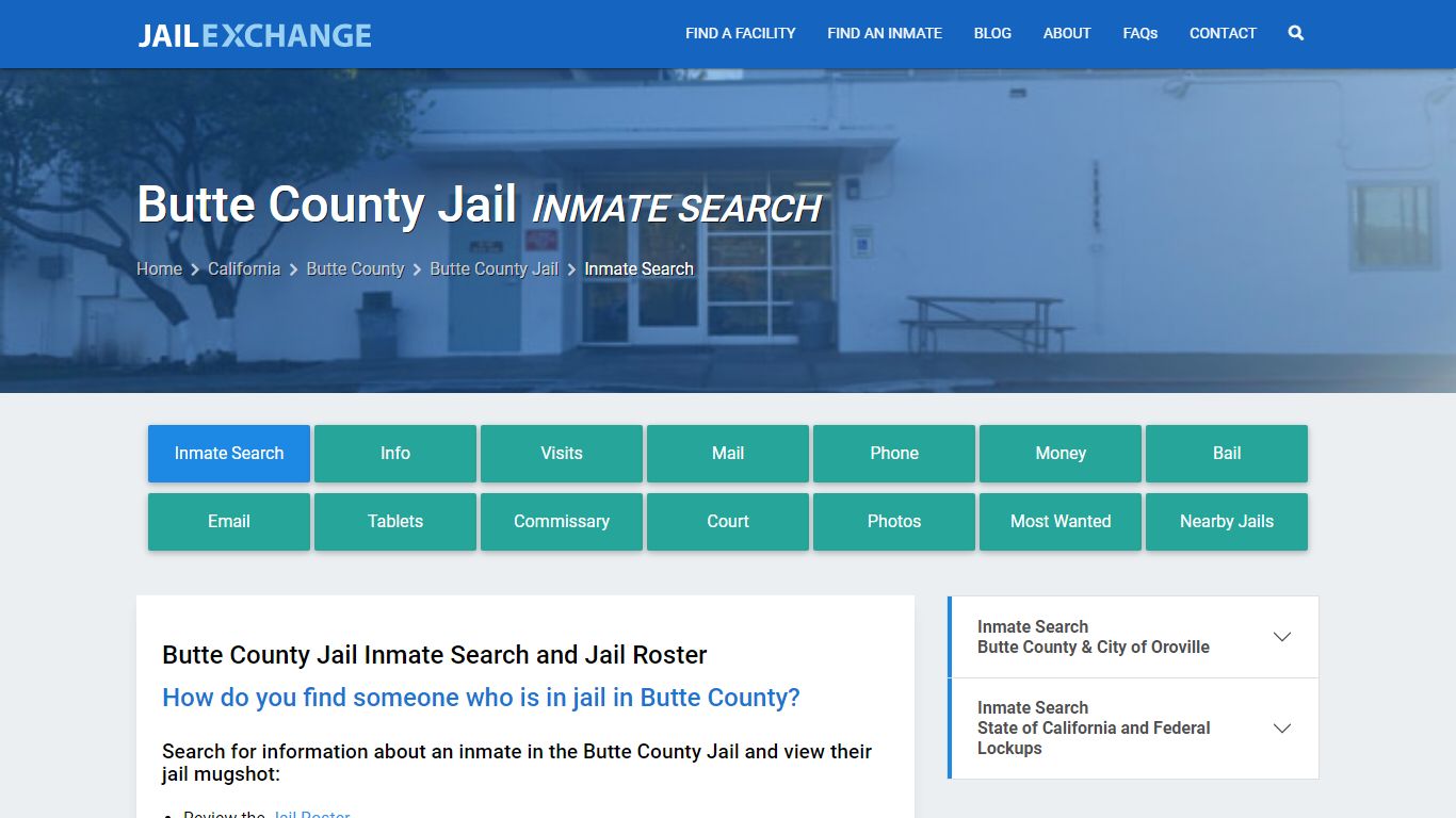 Inmate Search: Roster & Mugshots - Butte County Jail, CA